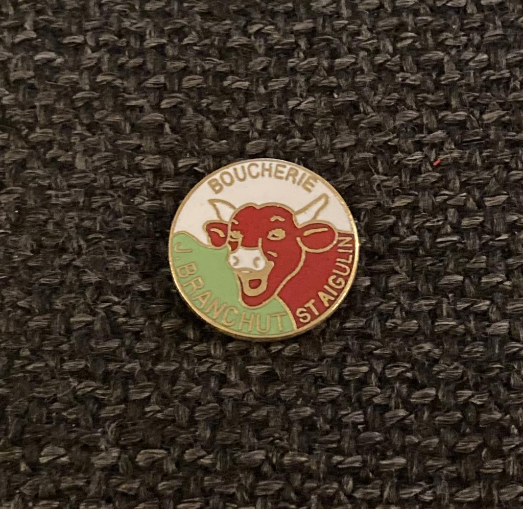 PIN - BOUCHERIE - SLAGERIJ - VACHE - KOE, Envoi, Utilisé, Animal et Nature, Insigne ou Pin's