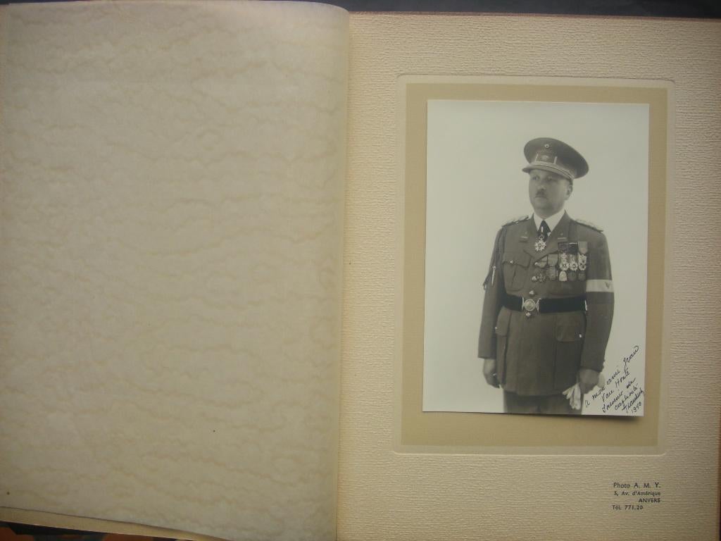 Photo dédicacée belge captivité 1940 au baron J. Van Houtte, Collections, Objets militaires | Seconde Guerre mondiale, Armée de terre