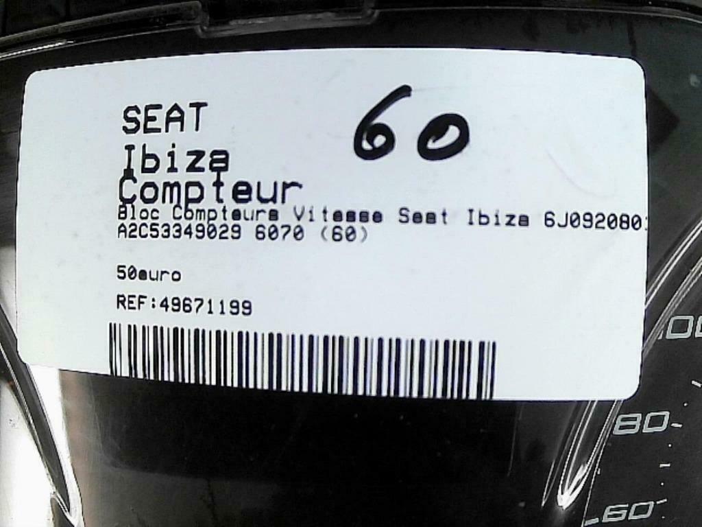 Compteur Seat Ibiza 6J0920801 (60), Ophalen of Verzenden, Gebruikt, Seat