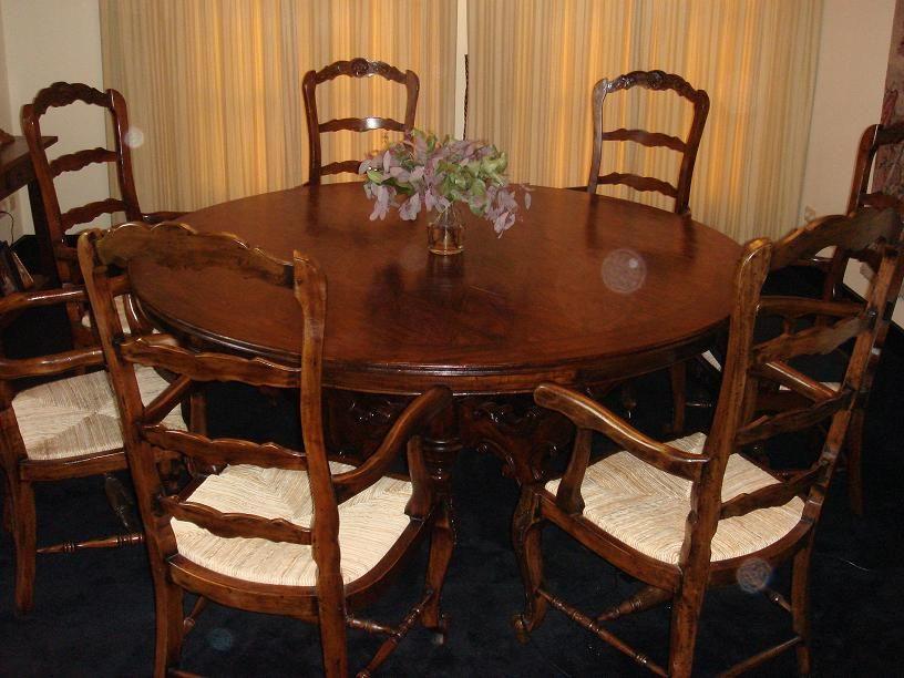 ZEER EXCLUSIEVE RONDE TEAK EETTAFEL TAFEL met PARKETBLAD, Huis en Inrichting, Tafels | Eettafels, Ophalen, 150 tot 200 cm, Nieuw