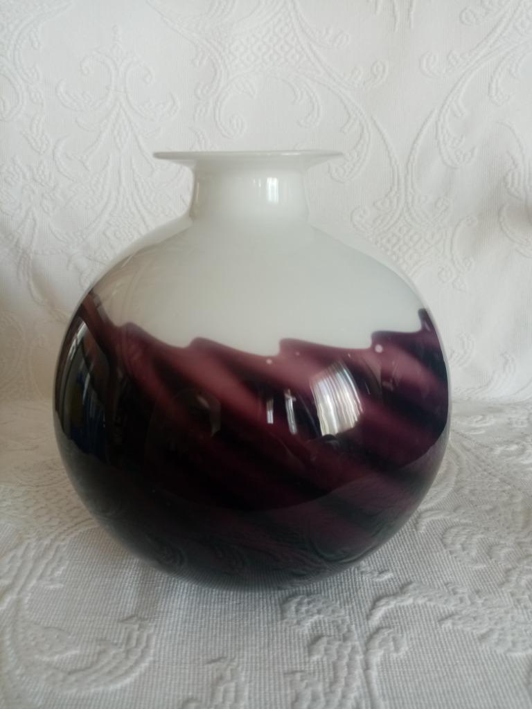 Vase boule déco contemporain  en verre 18/17cm, Enlèvement ou Envoi