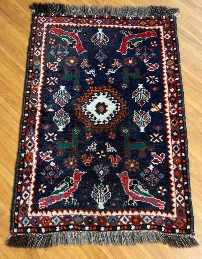 Vintage handgeknoopte Perzisch tapijt 112/77, Enlèvement ou Envoi