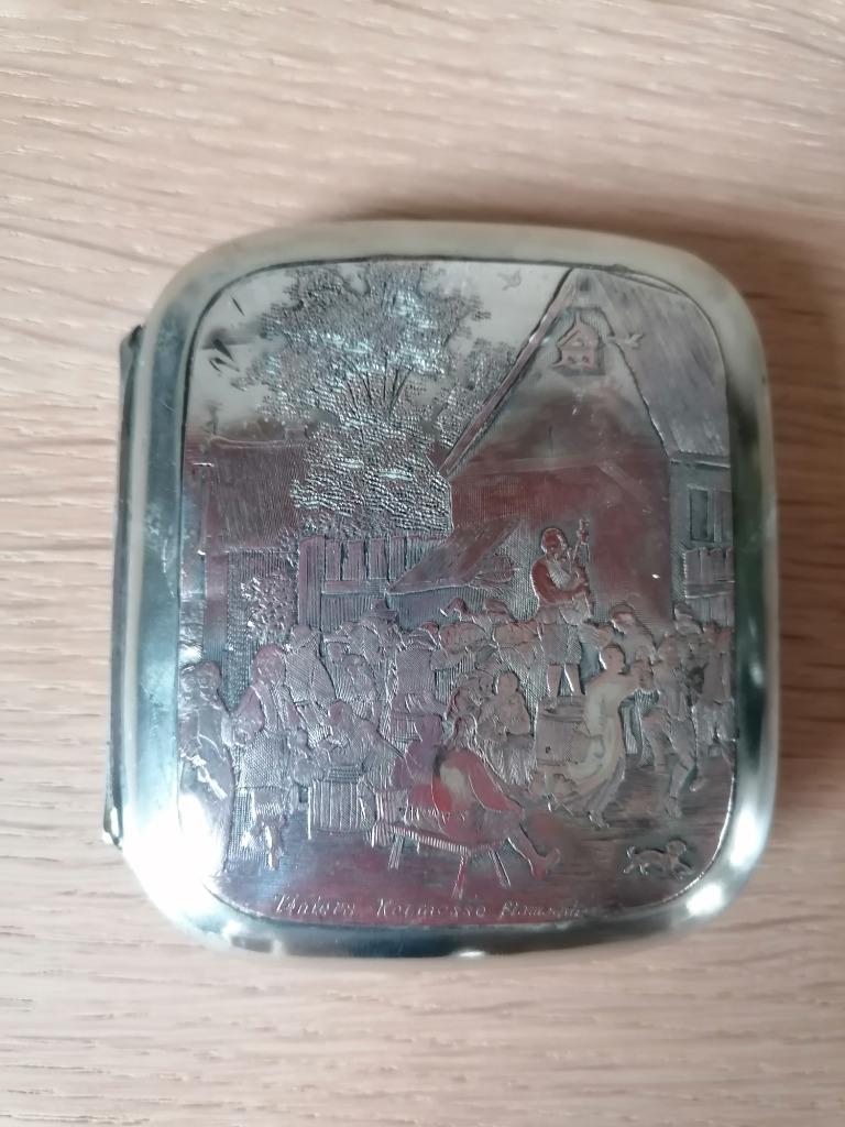 Verzilverd sigarettenhouder, Antiek en Kunst, Ophalen