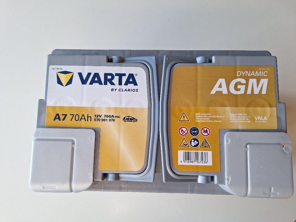 Batterie Varta AGM 70ah 760a type A7, Autos : Divers, Enlèvement