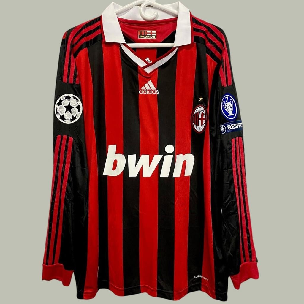 AC Milan Ronaldinho Voetbalshirt Champions League 2010, Sport en Fitness, Ophalen of Verzenden, Zo goed als nieuw