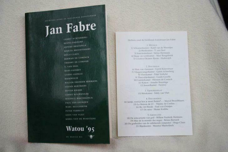Dichters rond de beeldende kunstenaar Jan Fabre Watou ‘95, Livres, Poèmes & Poésie, Utilisé, Enlèvement ou Envoi