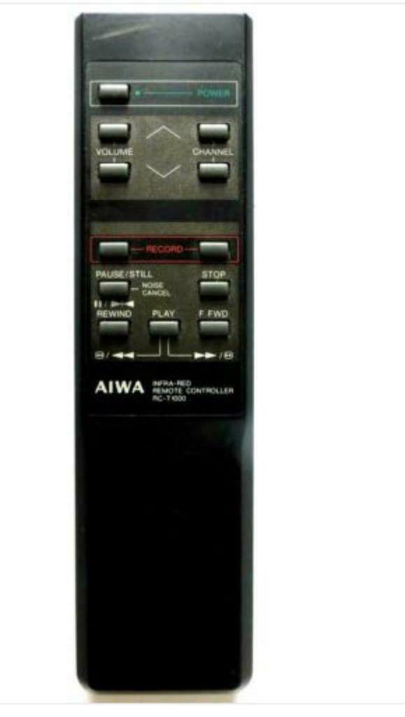 Afstandsbediening  AIWA RC-T1000 VCR, Ophalen of Verzenden, Gebruikt, VHS-speler of -recorder