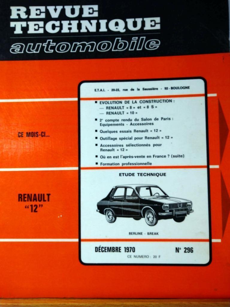 RTA - Renault 12 - Renault 8 et 10 - n296, Envoi