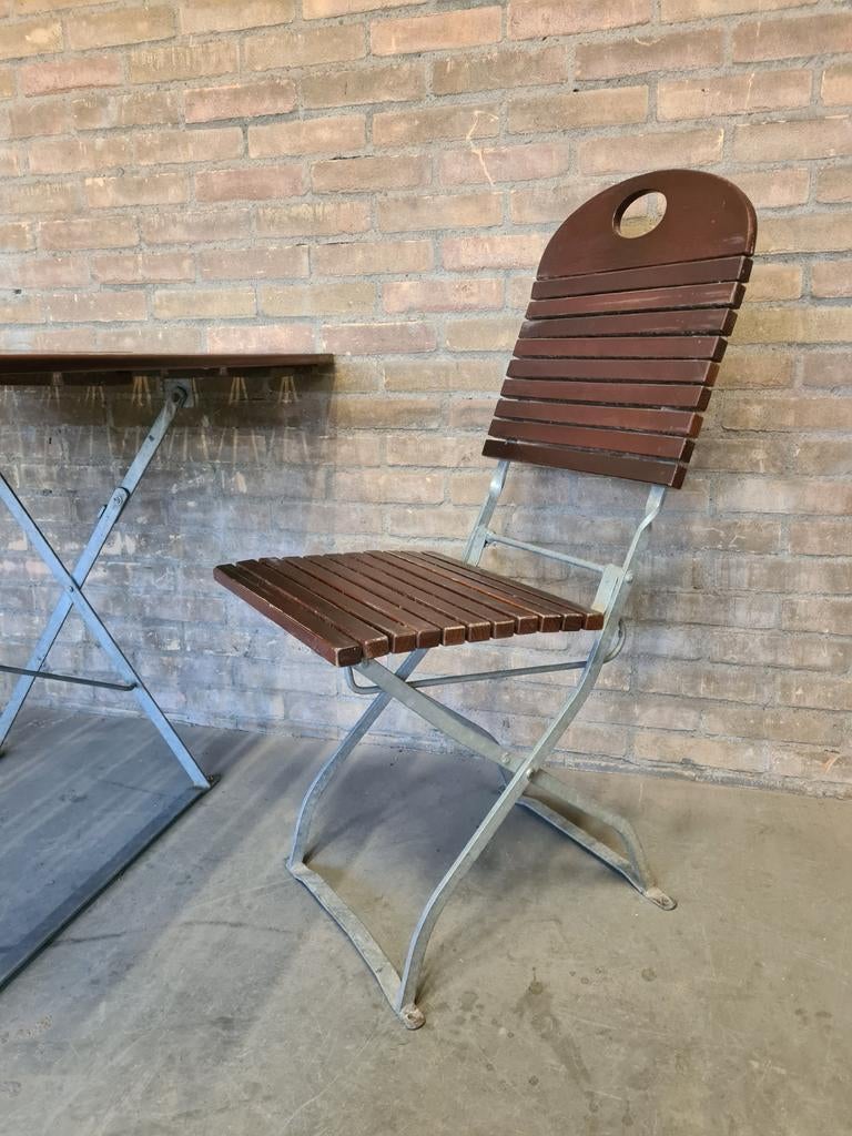 150x vintage TERRASSTOELEN groot lot / partij plooistoelen, Ophalen, Gebruikt, Meubilair
