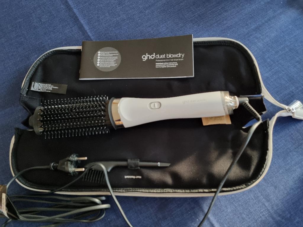 GHD 2-in-1 witte haarborstel, Ophalen of Verzenden, Nieuw, Haardroger