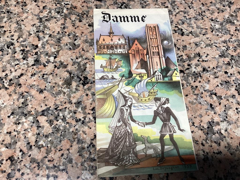 Oude folder toerisme bureau DAMME, Ophalen of Verzenden
