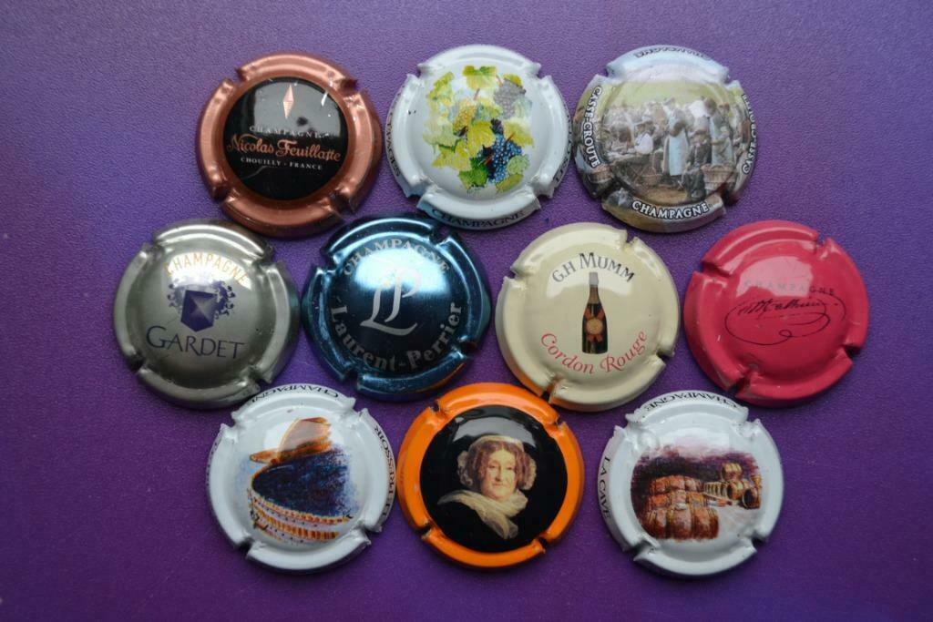 lot de 10 capsules de Champagne, Ophalen of Verzenden