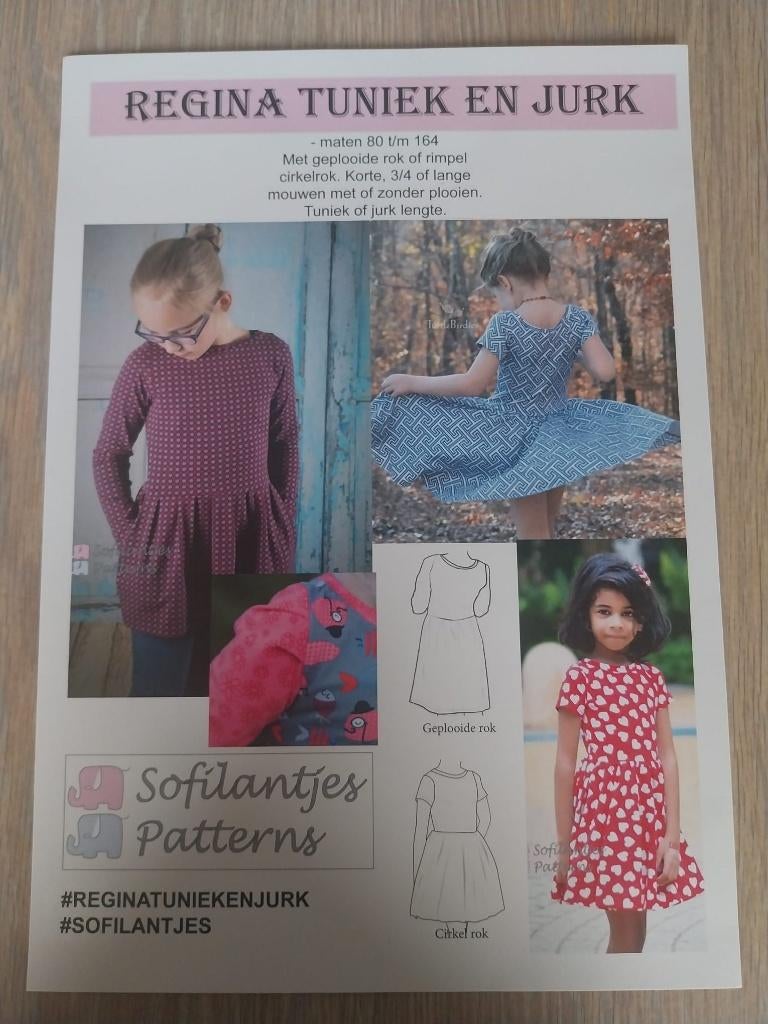 Naaipatroon Tuniek en jurk, Hobby en Vrije tijd, Kledingpatronen, Overige merken, Overige typen, Kind, Nieuw