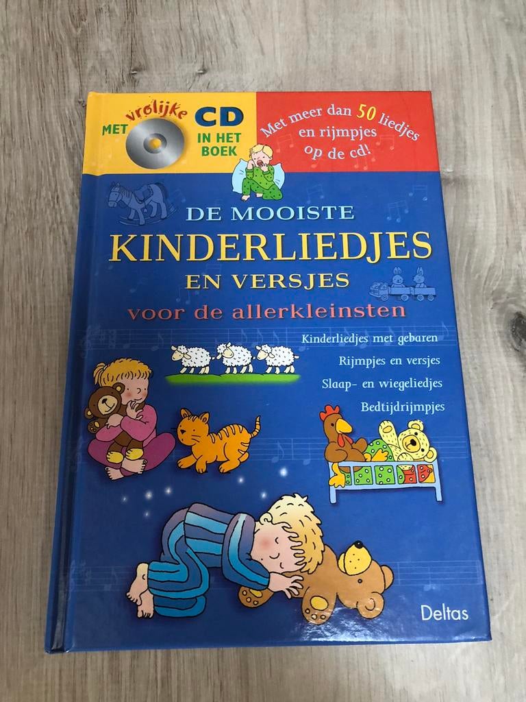 De mooiste kinderliedjes, boek & CD. Lezen & luisteren, Ophalen of Verzenden, Zo goed als nieuw