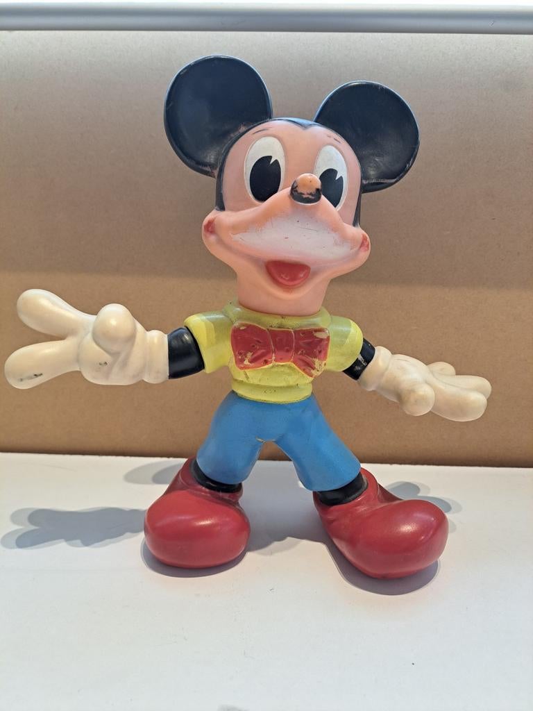 Vintage rubberen Mickey Mouse, Ophalen, Mickey Mouse
