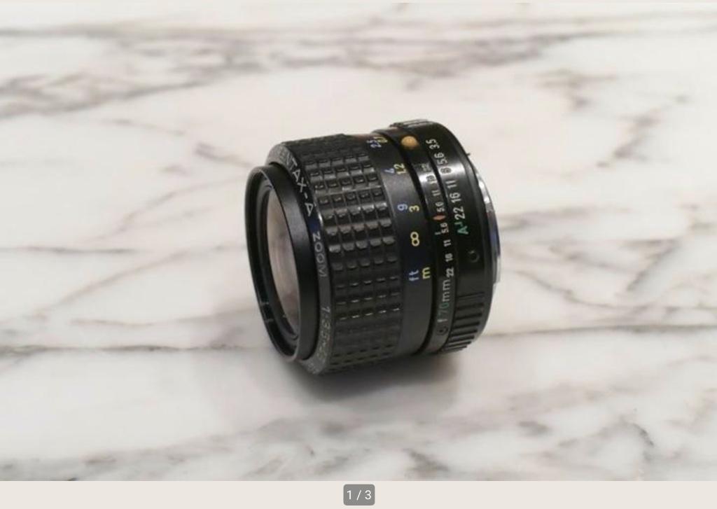 Objectif zoom SMC Pentax A 35-70 mm/f/3,5-4,5 K A, Enlèvement ou Envoi, 1980 à nos jours, Lentille ou Lentilles