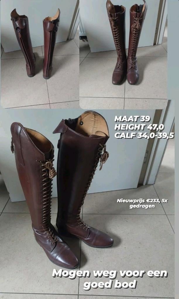 Rijlaarzen maat 39, Dieren en Toebehoren, Ophalen of Verzenden, Zo goed als nieuw