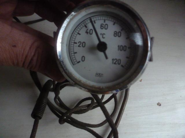 Watertemperatuurthermometer voor oldtimers die werkt, Ophalen of Verzenden, Gebruikt