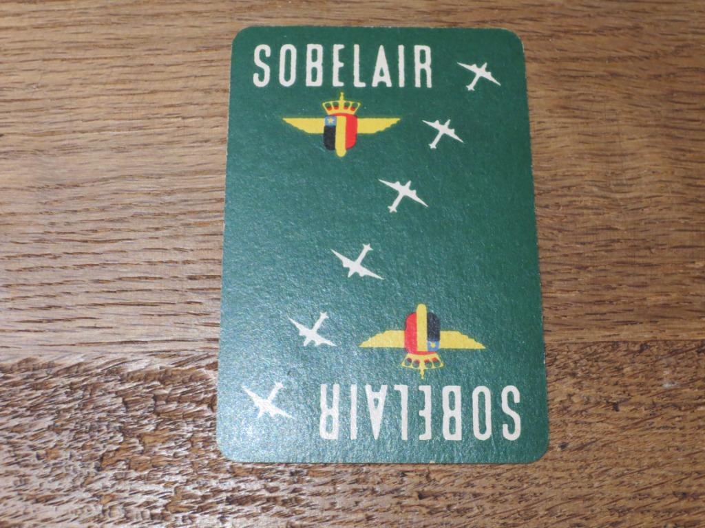 1 LOSSE SPEELKAART LUCHTVAART BELGIE SOBELAIR, Verzamelen, Ophalen of Verzenden, Zo goed als nieuw, Speelkaart(en)