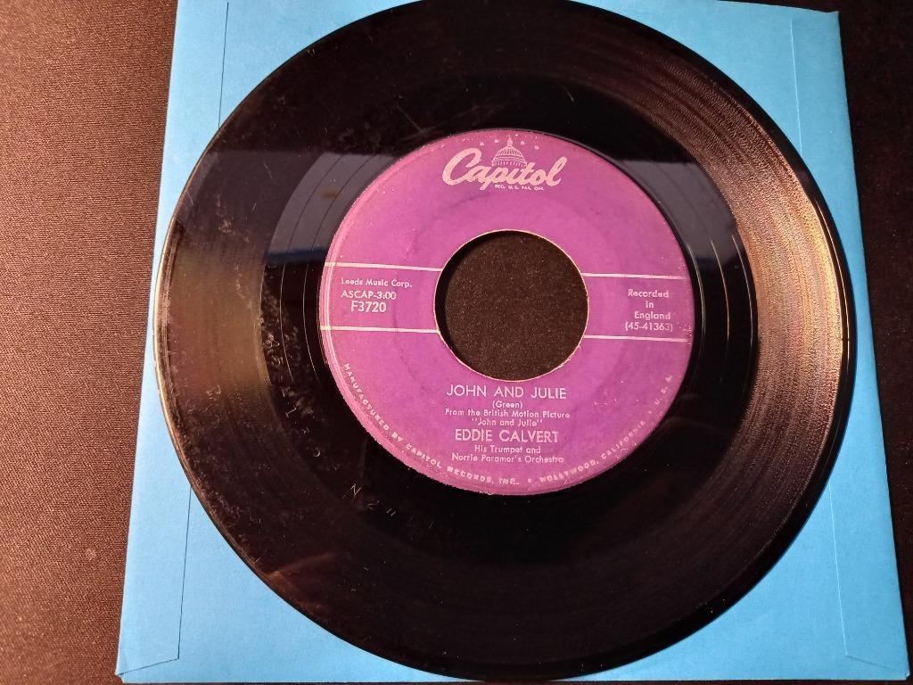 Eddie Calvert - John And Julie / Good Luck, Good Health '7, Enlèvement ou Envoi, Utilisé, Pop