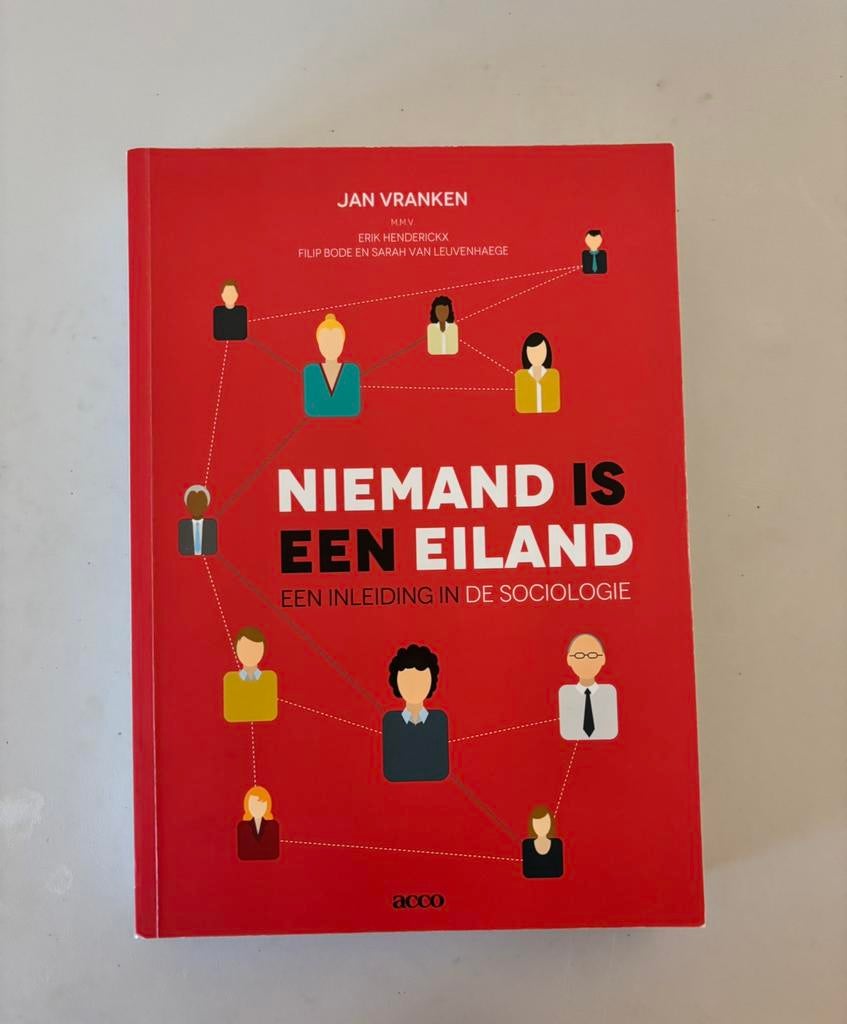Niemand is een eiland, sociologie, Boeken, Studieboeken en Cursussen, Ophalen of Verzenden, Sarah Van Leuvenhaege; Filip Bode; Jan Vranken