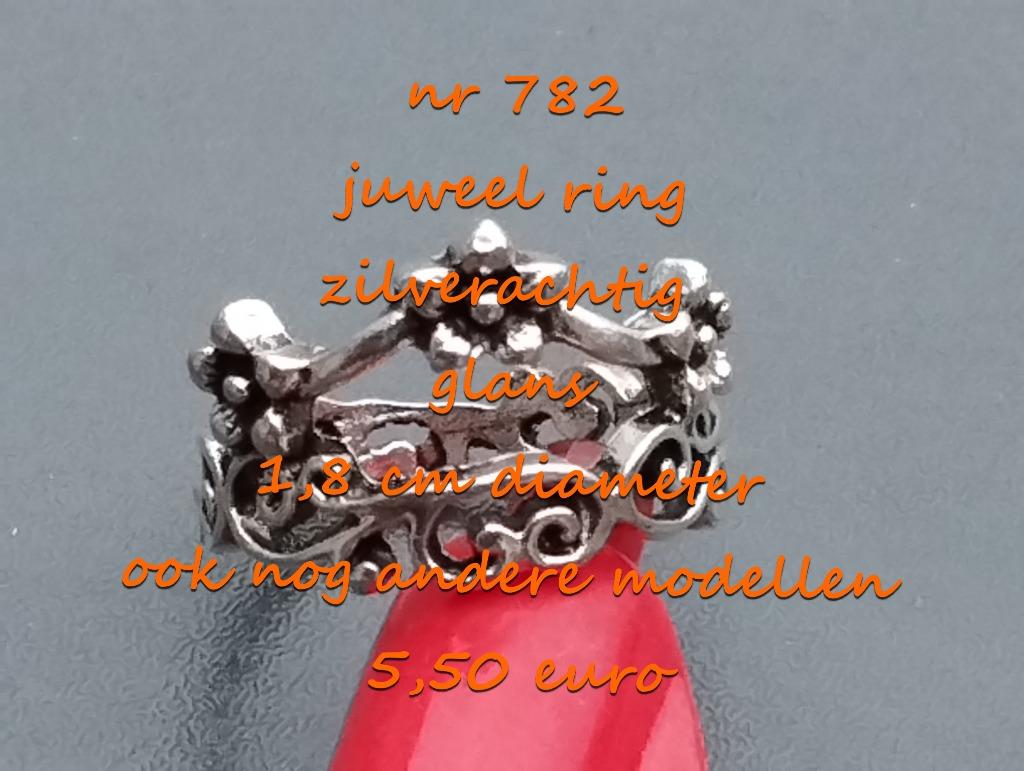 782. Juweel : ring , NIEUW ,   verzending inbegrepen, Overige materialen, Verzenden, Nieuw, 17 tot 18