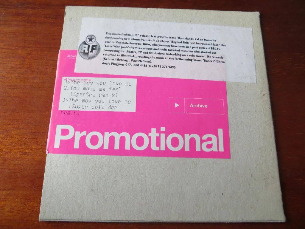 ARCHIVE - (PROMOTIONAL) THE WAY YOU LOVE ME  PROMO CD SINGLE, Cd's en Dvd's, Cd Singles, Nieuw in verpakking, Dance, 1 single
