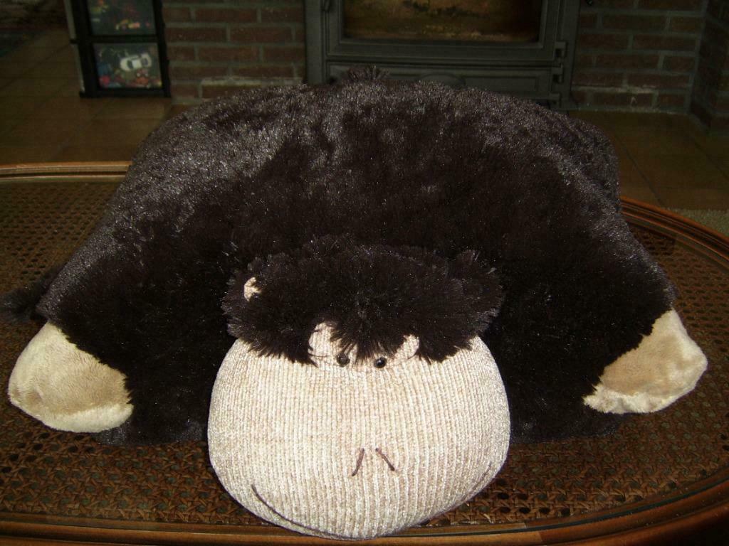 bruin schaap knuffel kussen, Ophalen of Verzenden, Zo goed als nieuw, Bruin, Rechthoekig