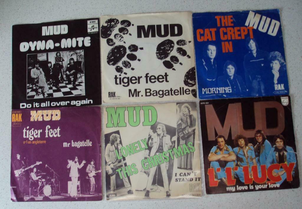Part 2 - 4 Singeltjes van "Mud", Enlèvement ou Envoi, 7 pouces, Pop, Single