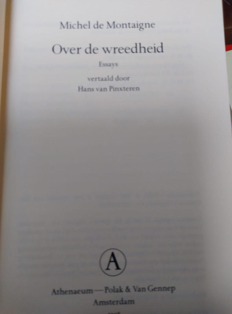Over de wreedheid, Michel de Montaigne, Ophalen of Verzenden