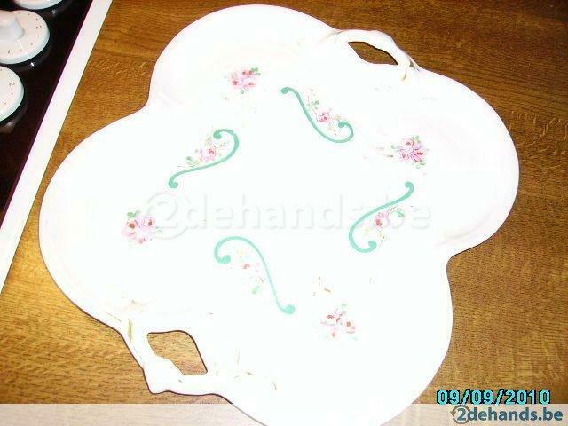 oude koekjesschaal met rozenmotief, Antiek en Kunst