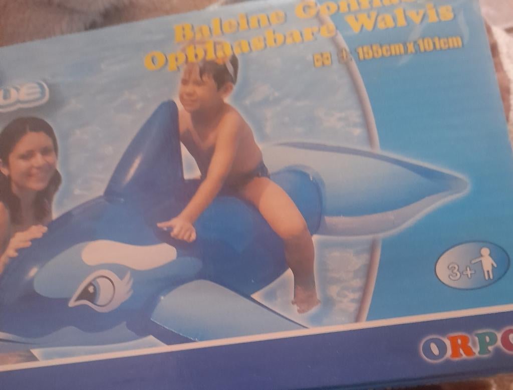 Opblaasbare walvis, Tuin en Terras, Ophalen, Zo goed als nieuw