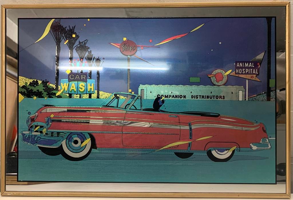 Spiegel retro American car, Ophalen of Verzenden, Rechthoekig, Minder dan 50 cm, Minder dan 100 cm