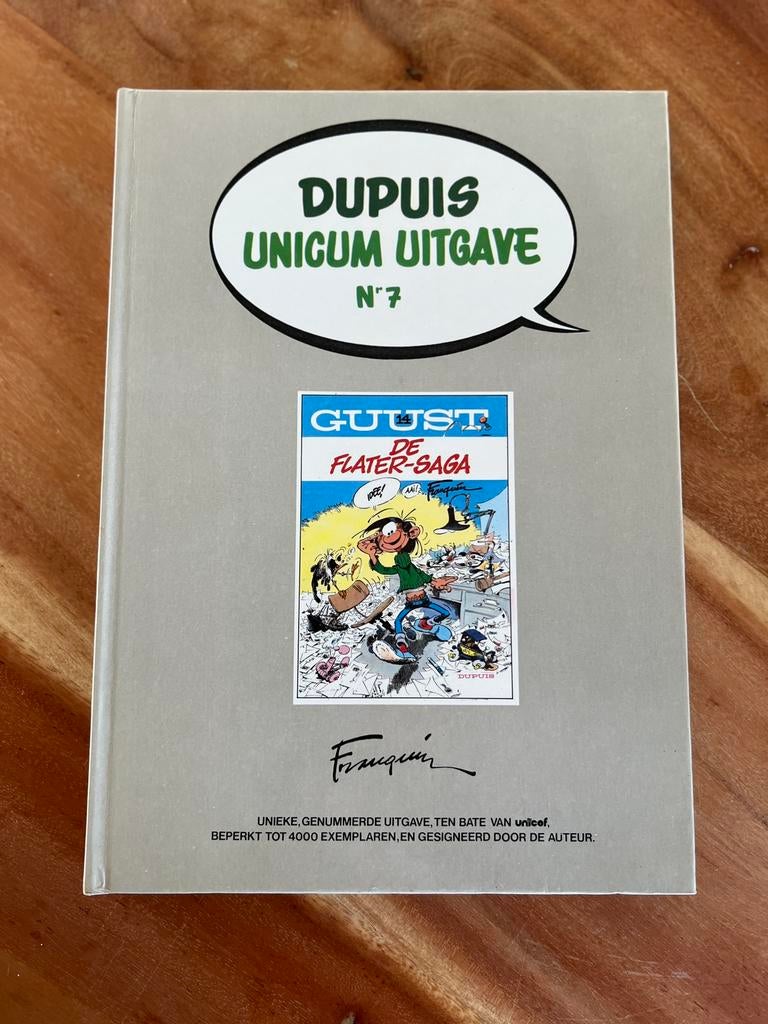 Genummer en getekend unicum uitgave n7, Eén stripboek, Ophalen of Verzenden, Zo goed als nieuw, Franquin