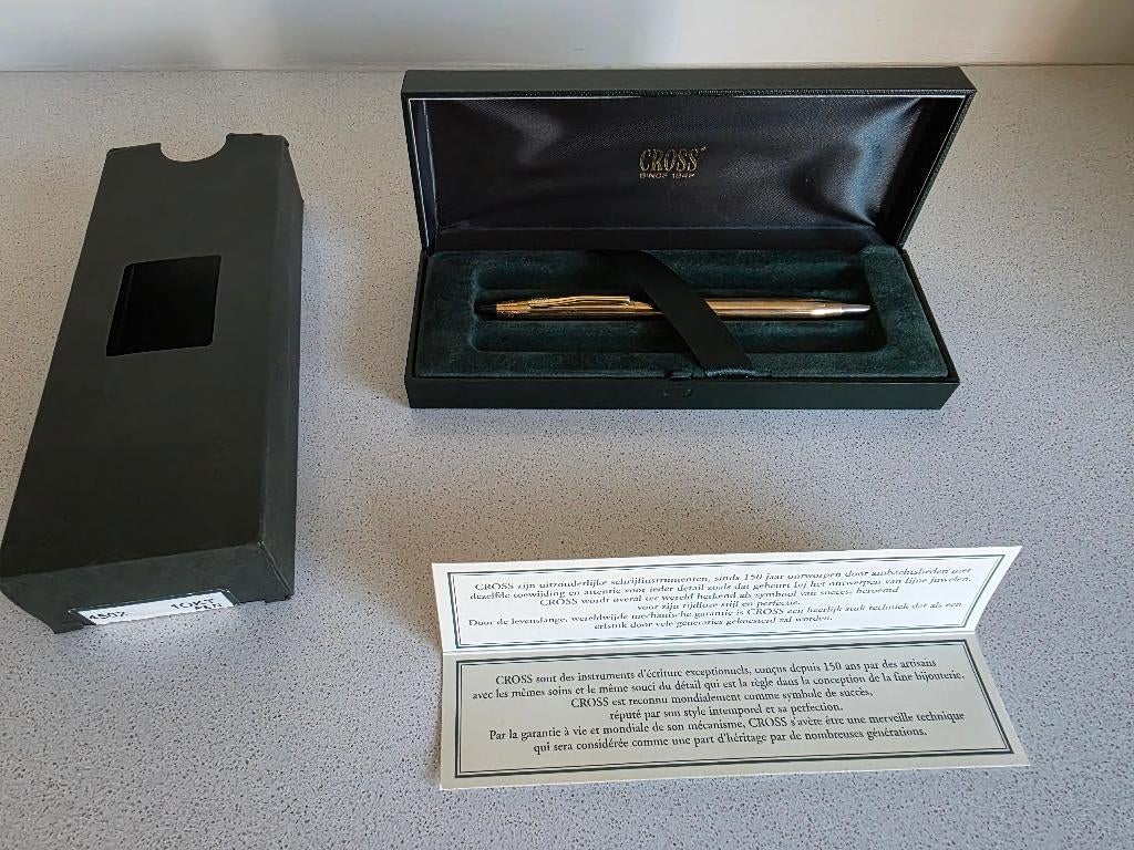 Luxe balpen CROSS gold 10kt rolled gold pen, Ophalen, Nieuw