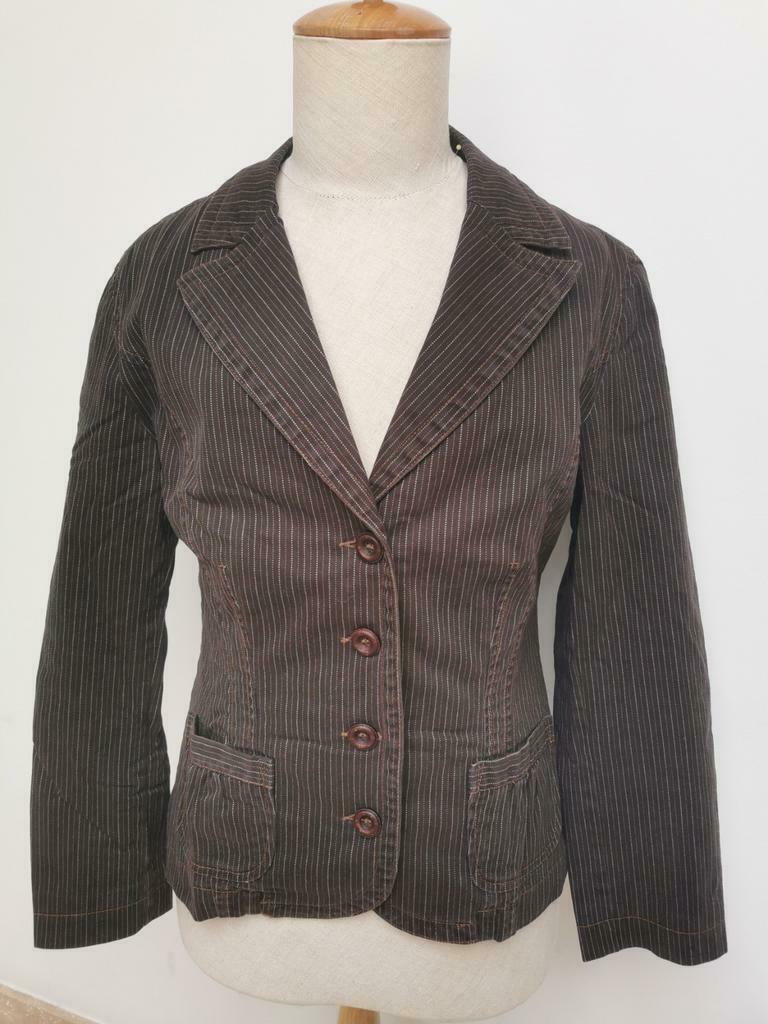 Belle veste en coton rayé marron par Kenny S, Taille 38/40 (M), Enlèvement ou Envoi, Comme neuf, Brun