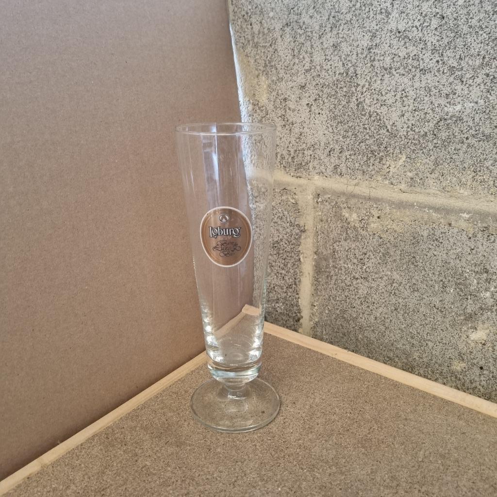Verre Loburg Bière de Luxe Bier (modèle 2), Collections, Enlèvement ou Envoi, Utilisé, Verre ou Verres, Autres marques