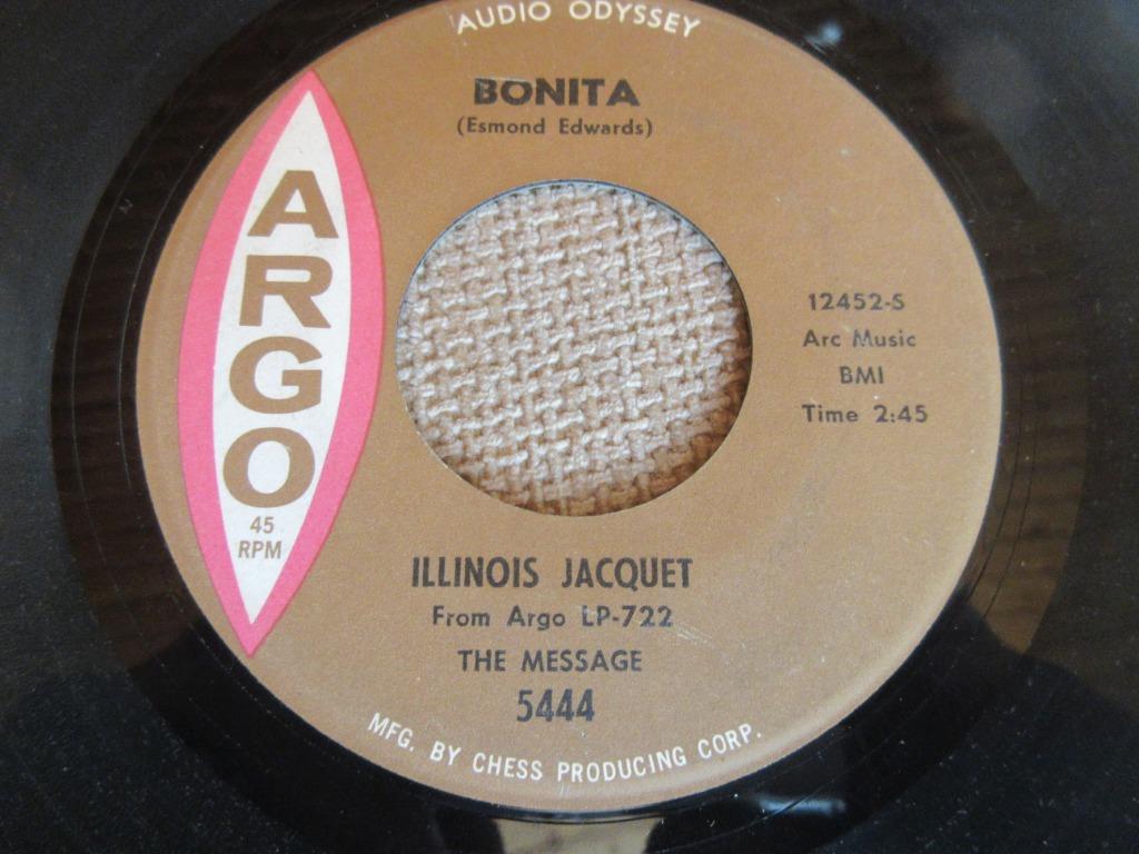 Illinois Jacquet – Bonita / The message Argo 5444, Enlèvement ou Envoi, Utilisé