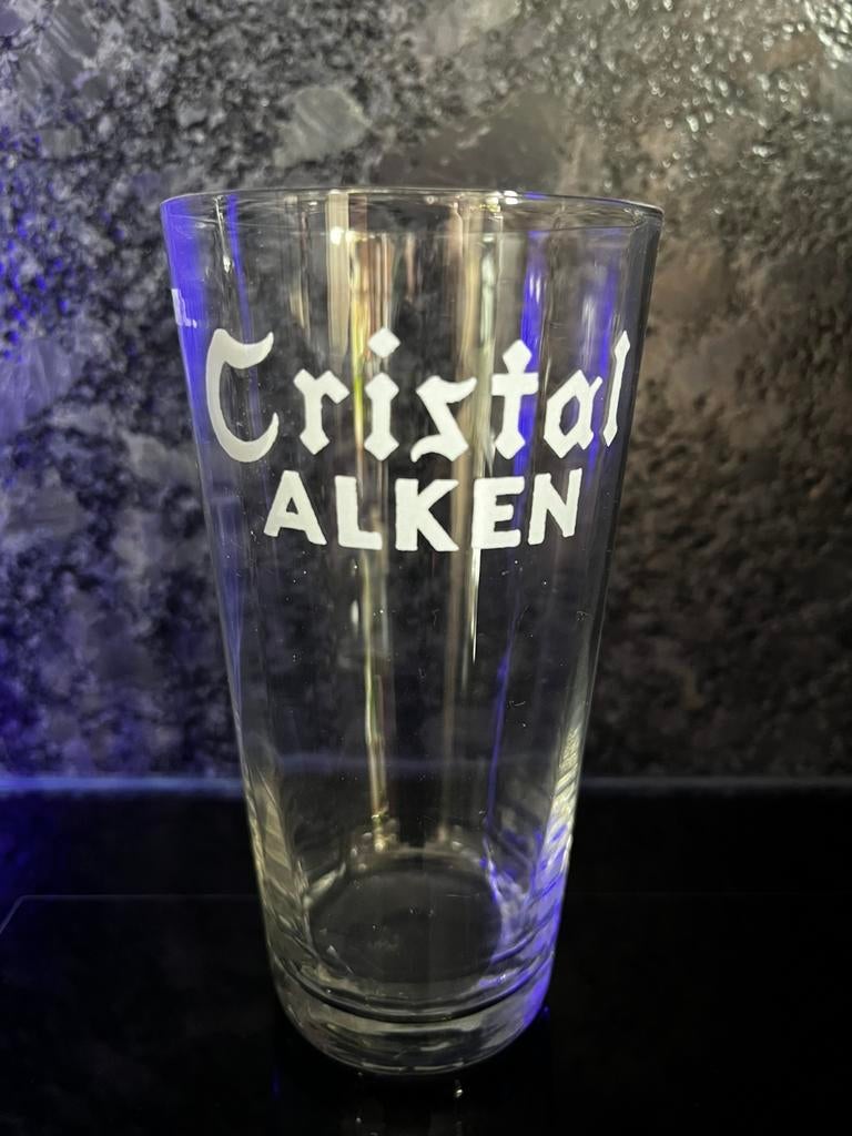 Oud bierglas Cristal Alken met facetten 25C.L., Enlèvement ou Envoi, Comme neuf
