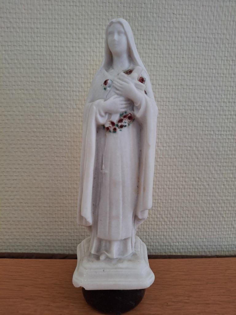 Vintage Albasten heiligenbeeld Sint Theresia, Antiek en Kunst, Ophalen of Verzenden