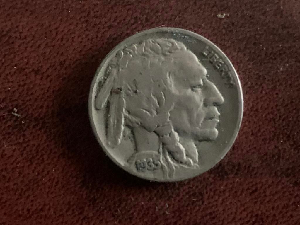 Verenigde Staten  5 cent Buffalo 1935, Ophalen of Verzenden