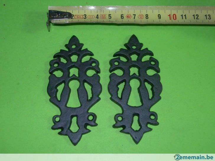 Ancienne Décor serrure 1 paire noir (lot10), Nieuw