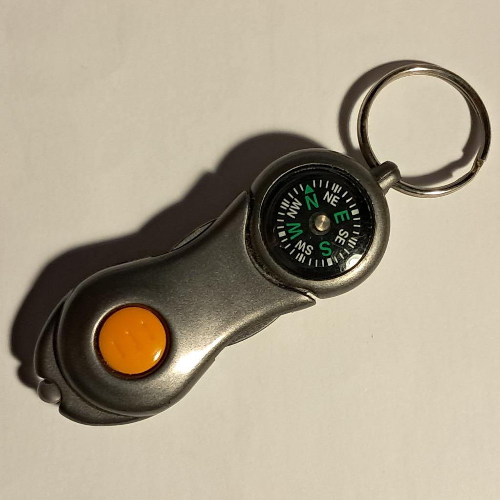 Sleutelhanger kompas met licht, Verzamelen, Ophalen of Verzenden, Gebruikt, Overige typen