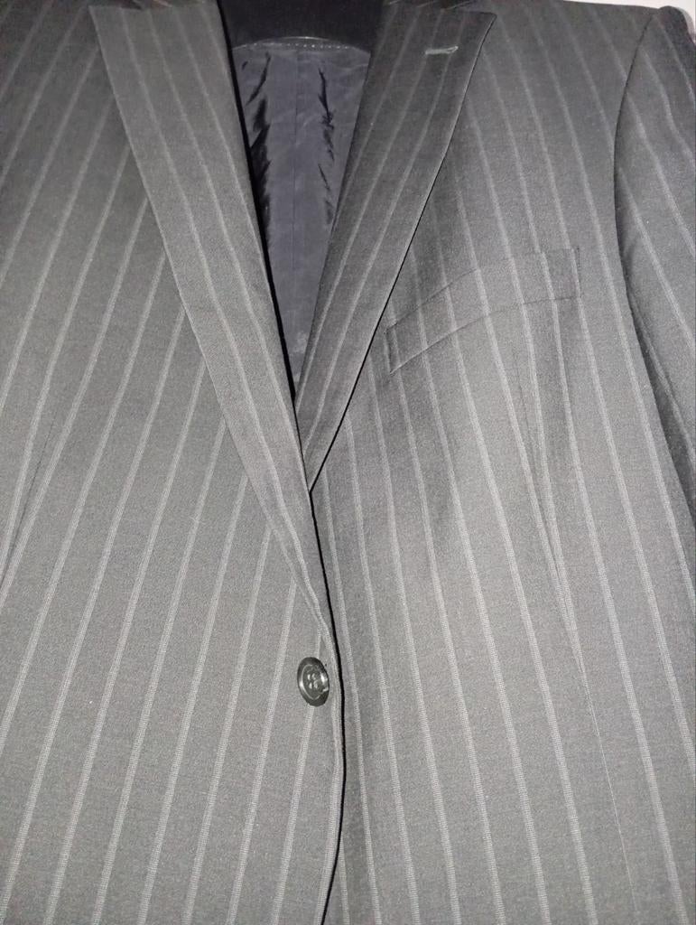 STRELLSON blazer, donkergrijs met lichtgrijze strepen, 52, Kleding | Heren, Kostuums en vesten, Ophalen of Verzenden, Zo goed als nieuw