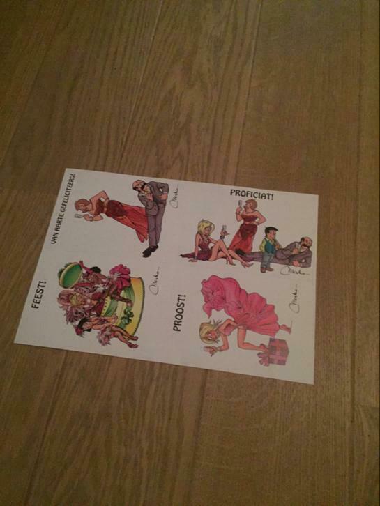 4 zeldzame postkaarten Kiekeboe, Envoi