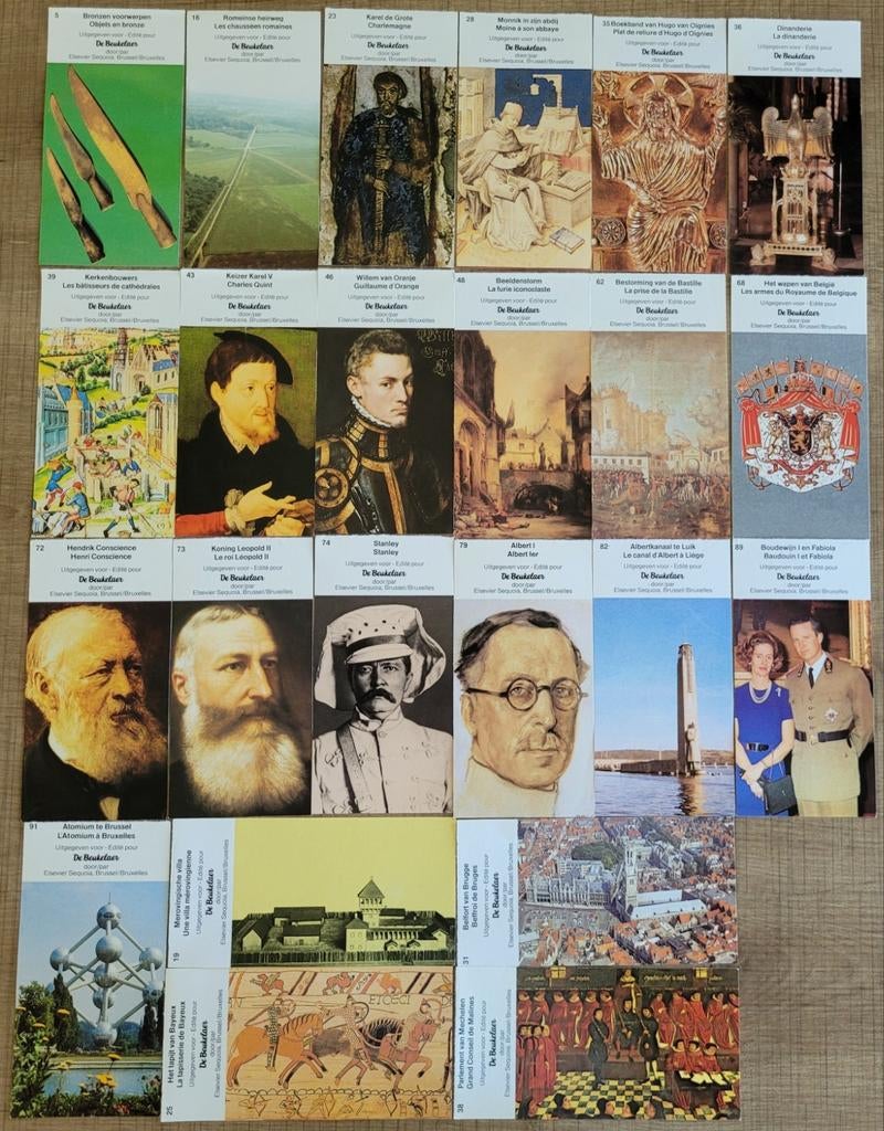 36 oude prenten: België, van Prehistorie tot heden (Penny), Verzamelen, Foto's en Prenten, Ophalen of Verzenden, Gebruikt, Overige onderwerpen
