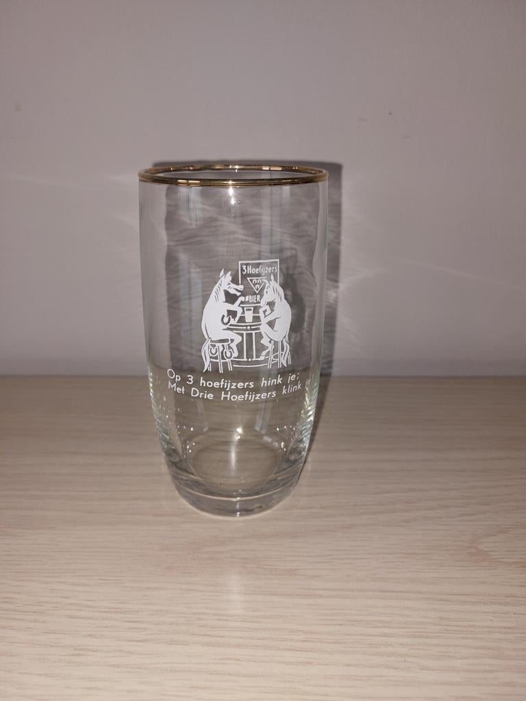 Water glas de 3 hoefijzers, Verzamelen, Ophalen of Verzenden, Zo goed als nieuw, Frisdrankglas