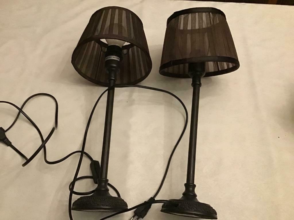 Twee staan lampen country brown, Ophalen of Verzenden, Gebruikt