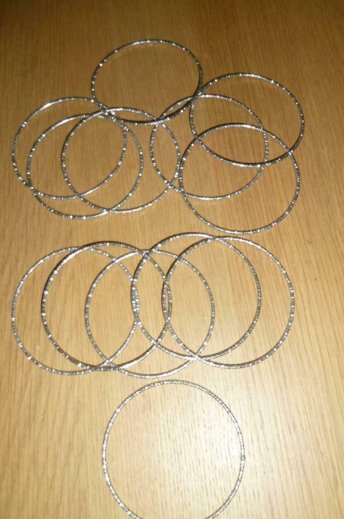 Vintage Bracelet Semainier  13 anneaux, Enlèvement ou Envoi, Comme neuf, Argent, Acier