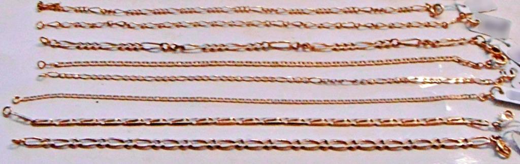 Bracelet or 9 carats - mailles diverses - très fin, Bijoux, Sacs & Beauté, Enlèvement ou Envoi, Neuf, Or, Or